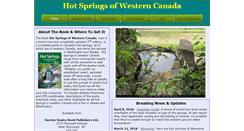 Desktop Screenshot of hotspringsofwesterncanada.com
